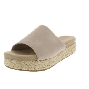 Eltie Womens Faux Suede Platform Mules