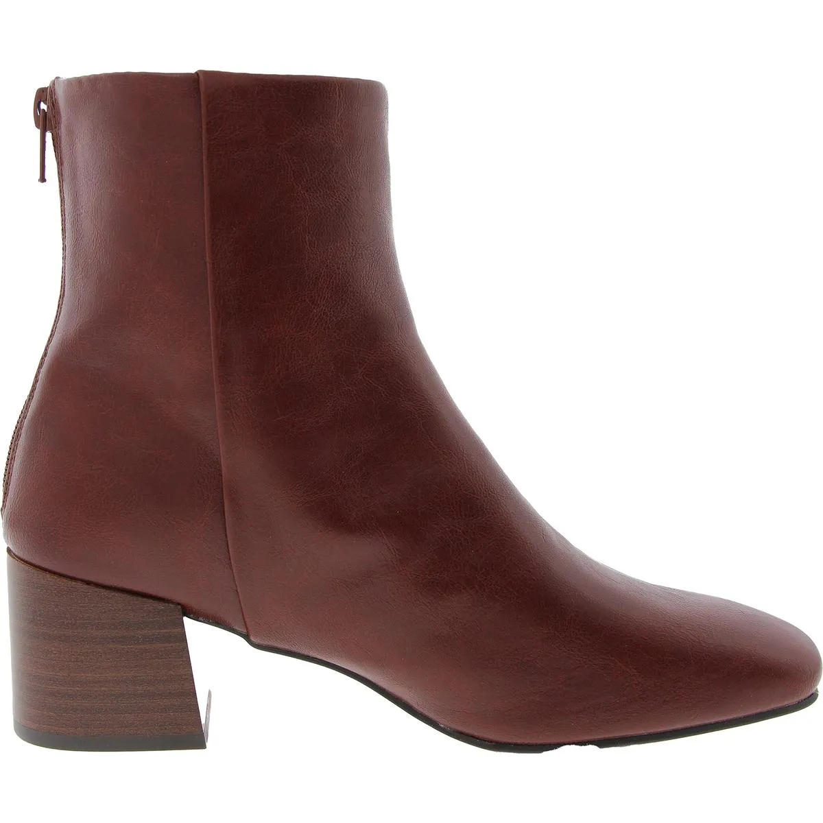 Emilie Womens Zipper Faux Leather Booties