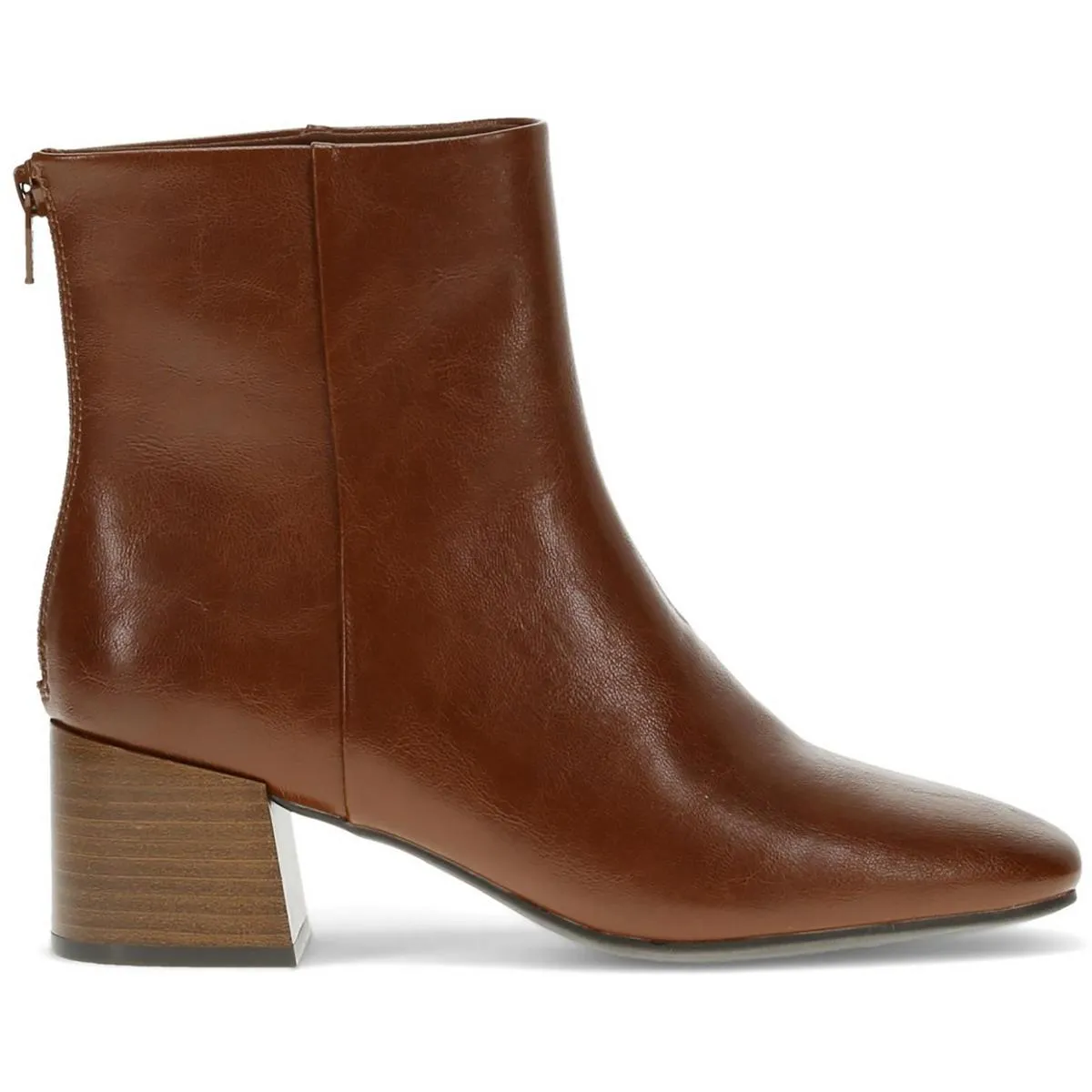 Emilie Womens Zipper Faux Leather Booties