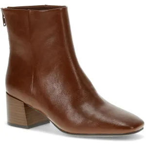 Emilie Womens Zipper Faux Leather Booties