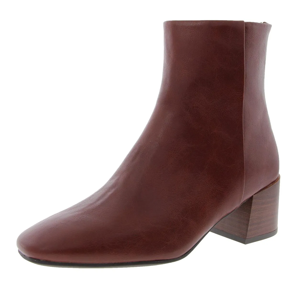 Emilie Womens Zipper Faux Leather Booties
