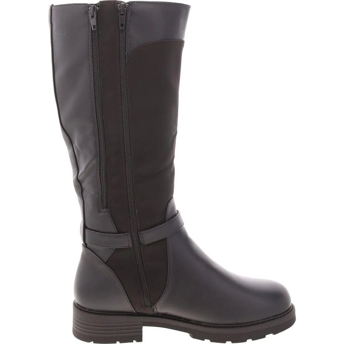 Erica   Womens Zip Up Slip On Knee-High Boots