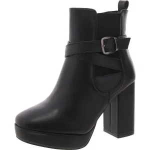 Esther Womens Round Toe Block Heel Mid-Calf Boots