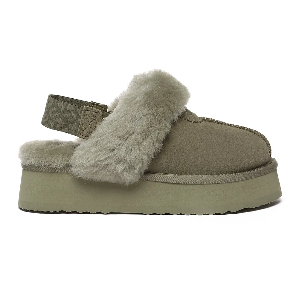 EverAu Australia Women Wagtail Removable Strap Platform Slippers