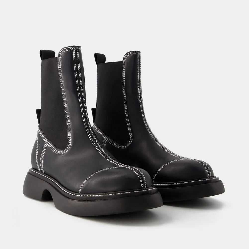 Everyday Mid Chelsea Boots - Black