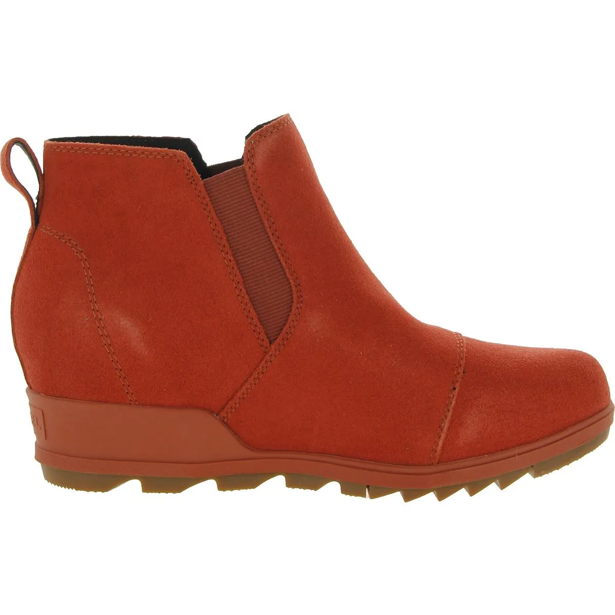 Evie  Womens Leather Dressy Wedge Boots