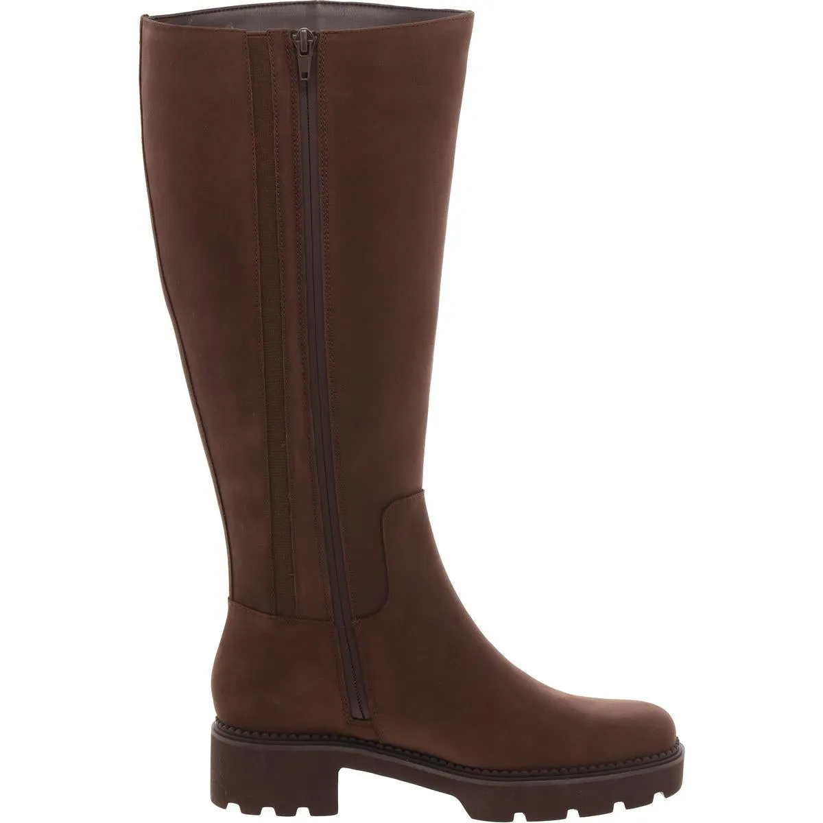 Fallbrook Womens Wide Calf Leather Knee-High Boots
