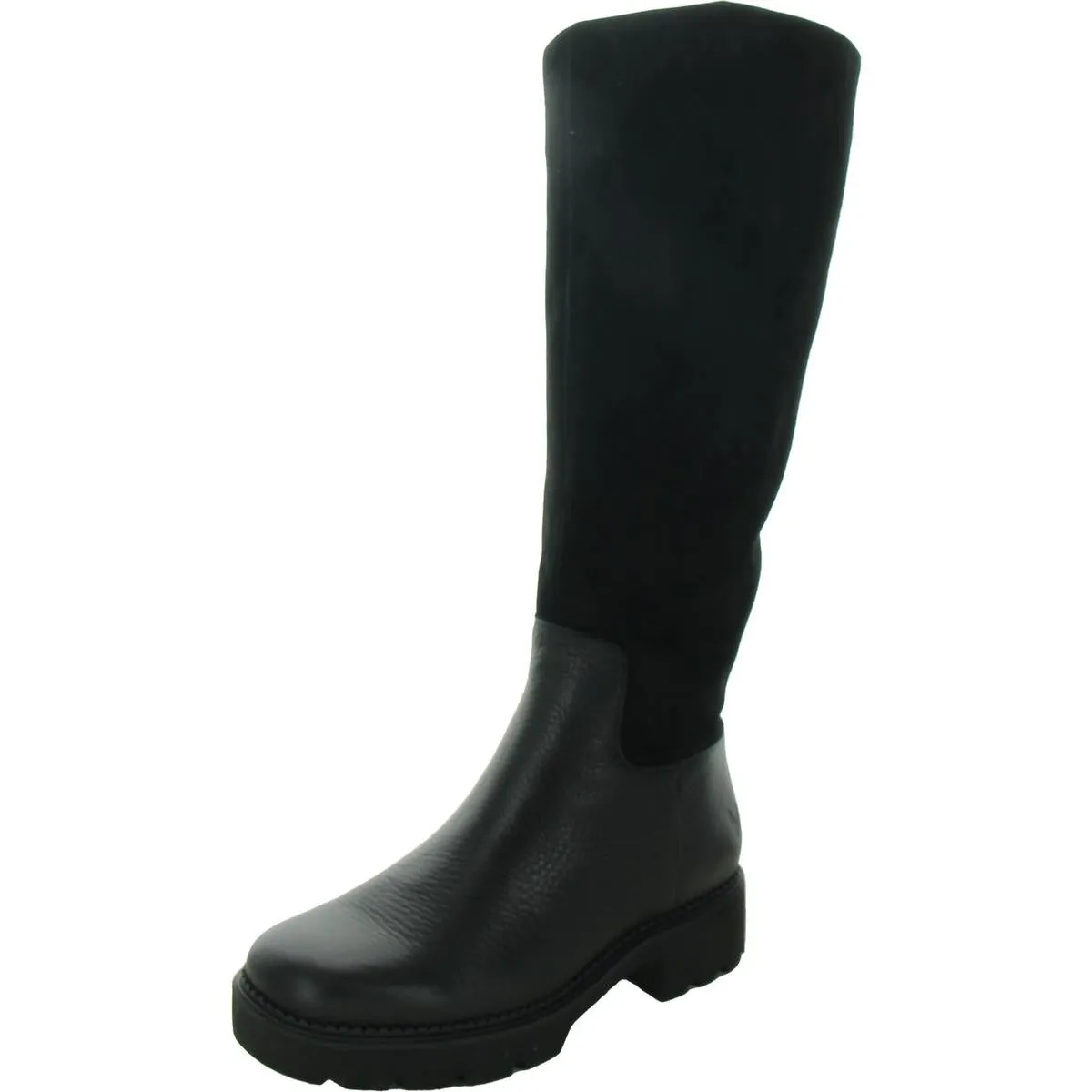 Fallbrook Womens Wide Calf Leather Knee-High Boots