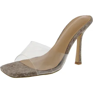 Fame Womens Mixed Media Woven Heels