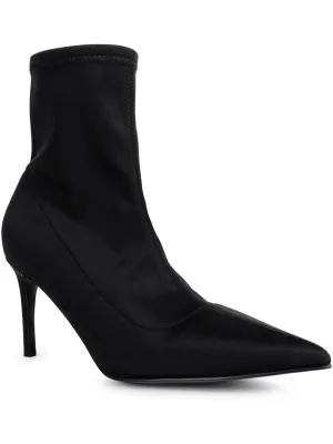 Fazi Womens Solid Pointed Toe Mid-Calf Boots