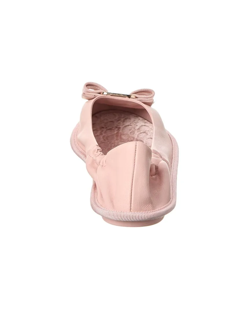 Ferragamo Varina Voy Leather Ballet Flat