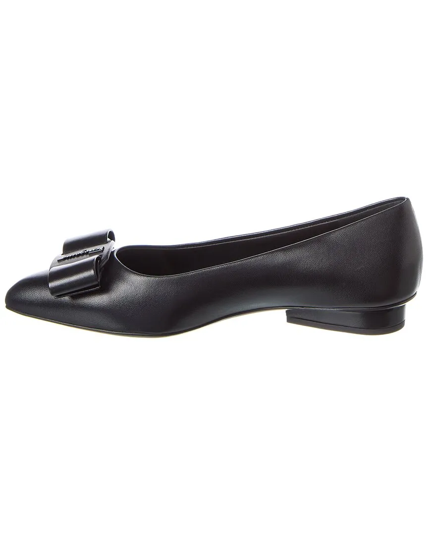 Ferragamo Viva Leather Ballet Flat
