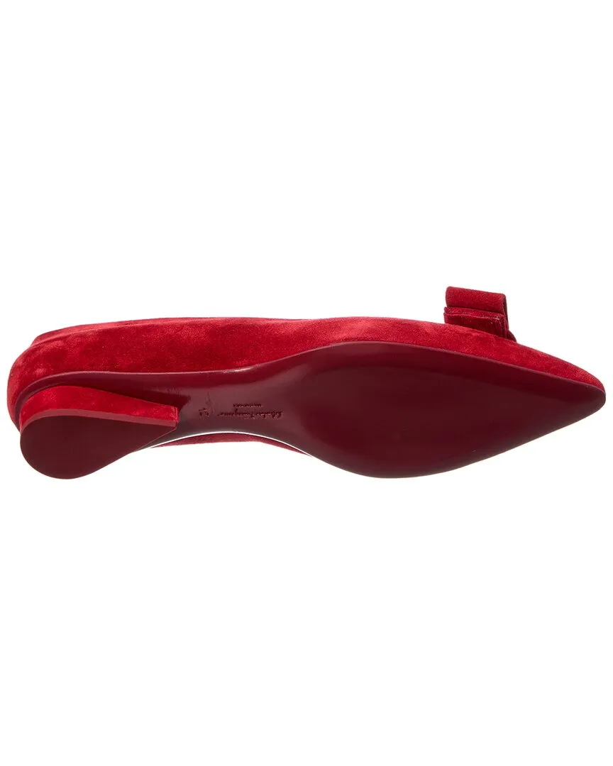 Ferragamo Viva Suede Flat