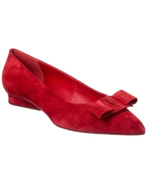 Ferragamo Viva Suede Flat