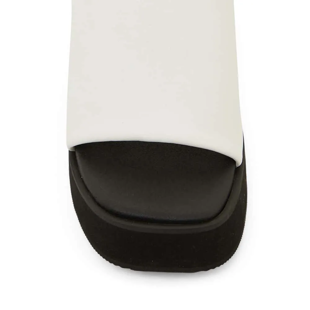 Fiasco Heel in White Smooth