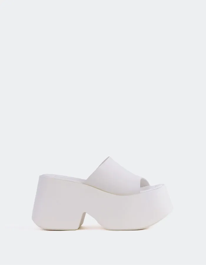 Fidle White Leather