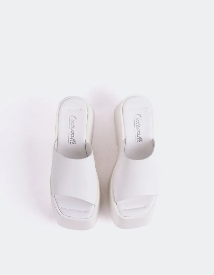 Fidle White Leather