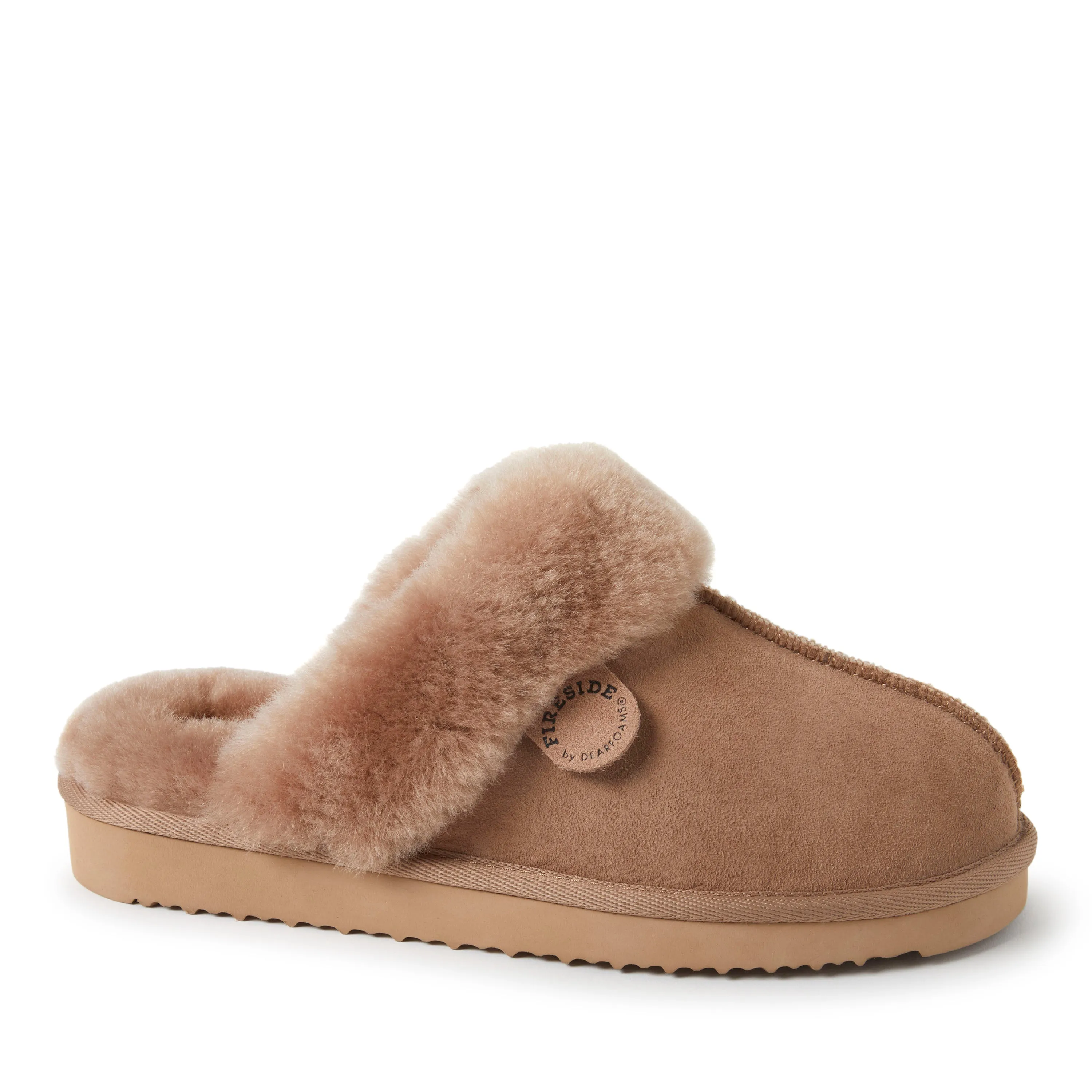 Fireside By Dearfoams Women's Sydney Genuine Shearling Scuff