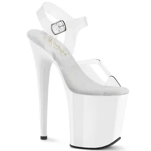 FLAMINGO-808 Platform Shoes Clear/White