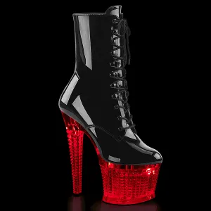FLASHDANCE-1020SPEC Black/Clear Light-Up Boots