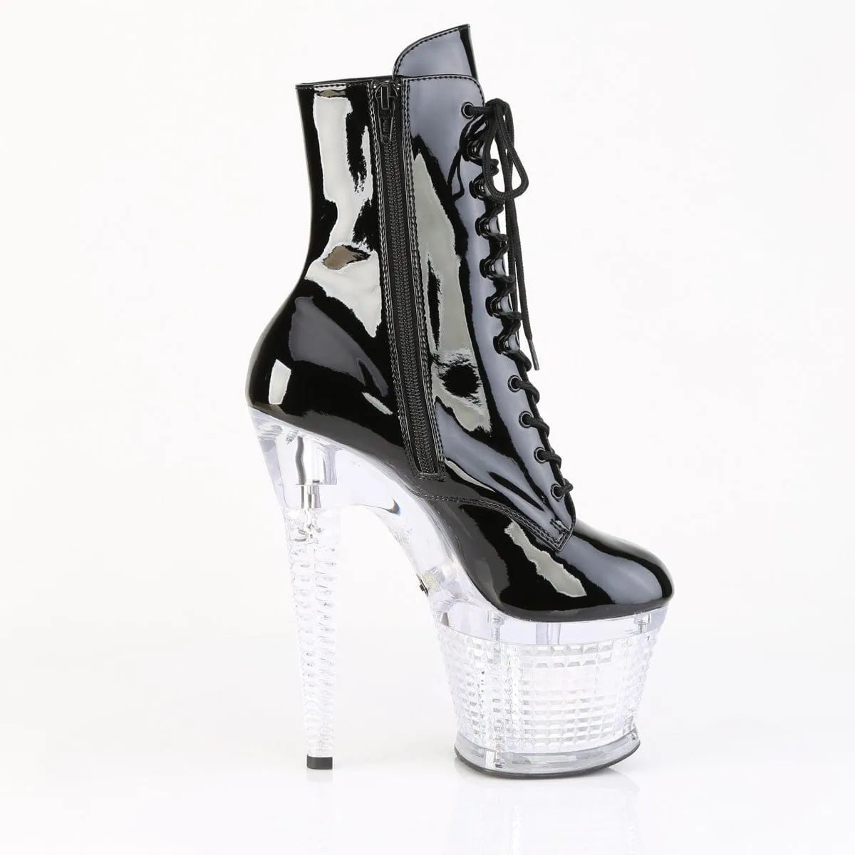 FLASHDANCE-1020SPEC Black/Clear Light-Up Boots