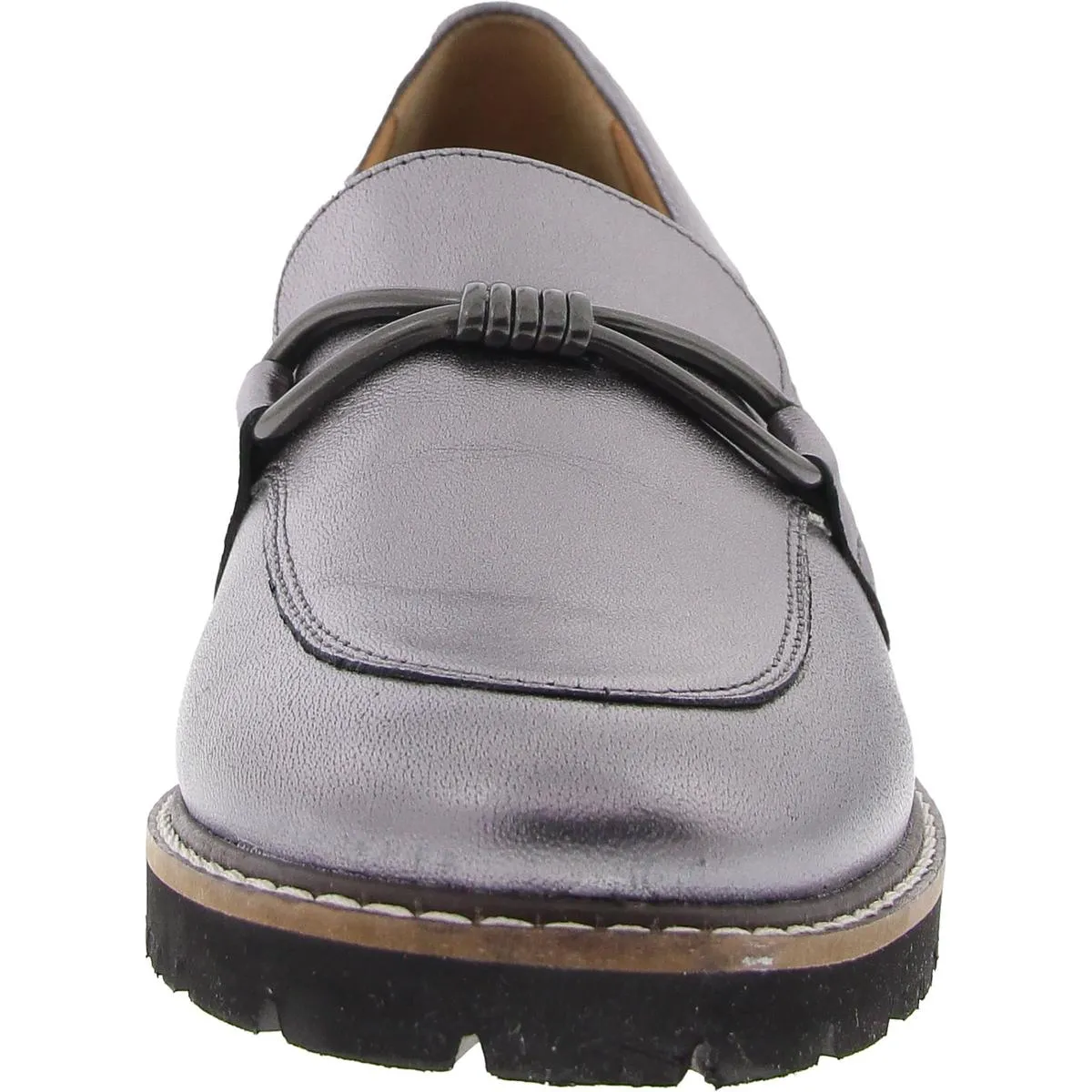 Flora Womens Leather Flat Loafers