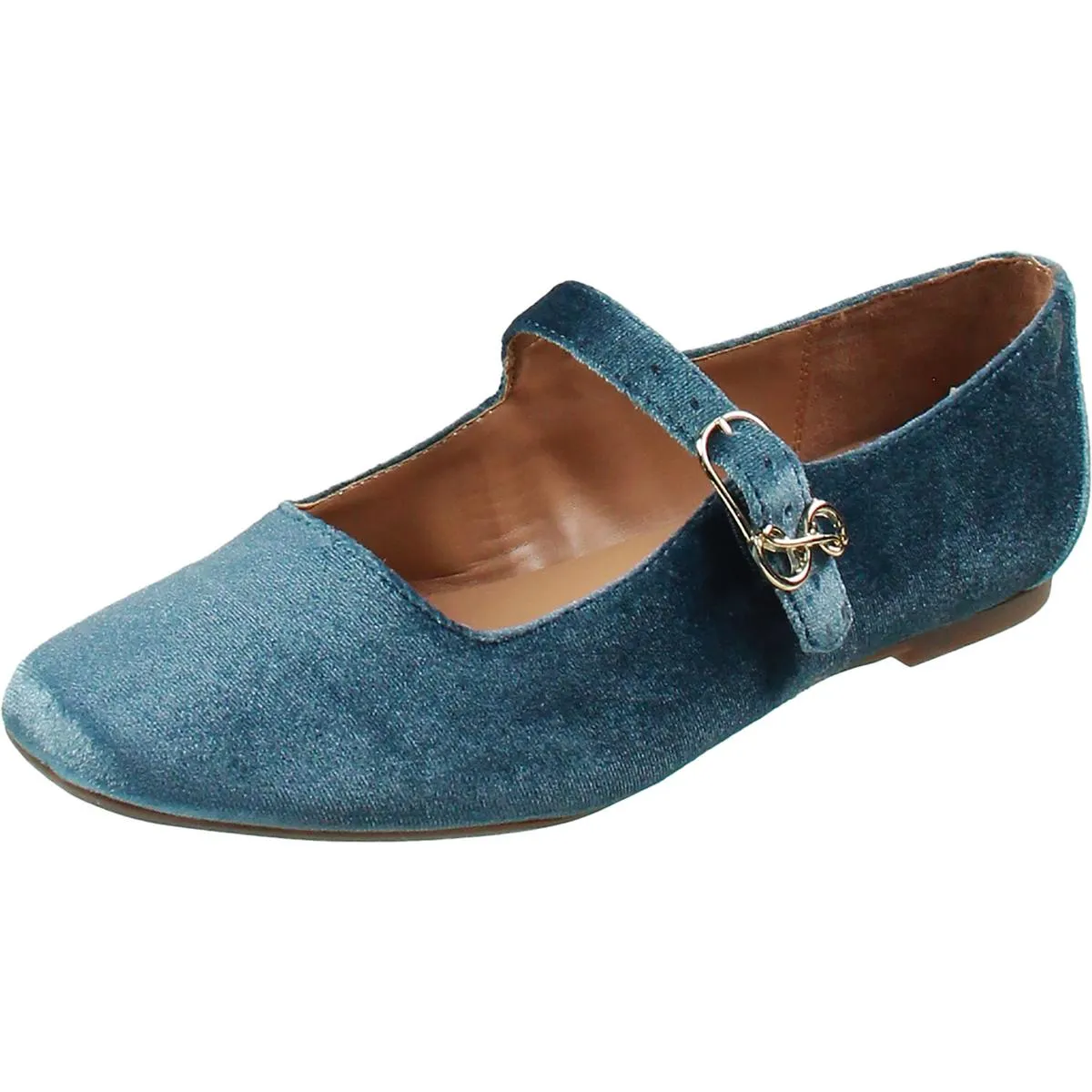 Fredi Womens Buckle Square Toe Mary Janes