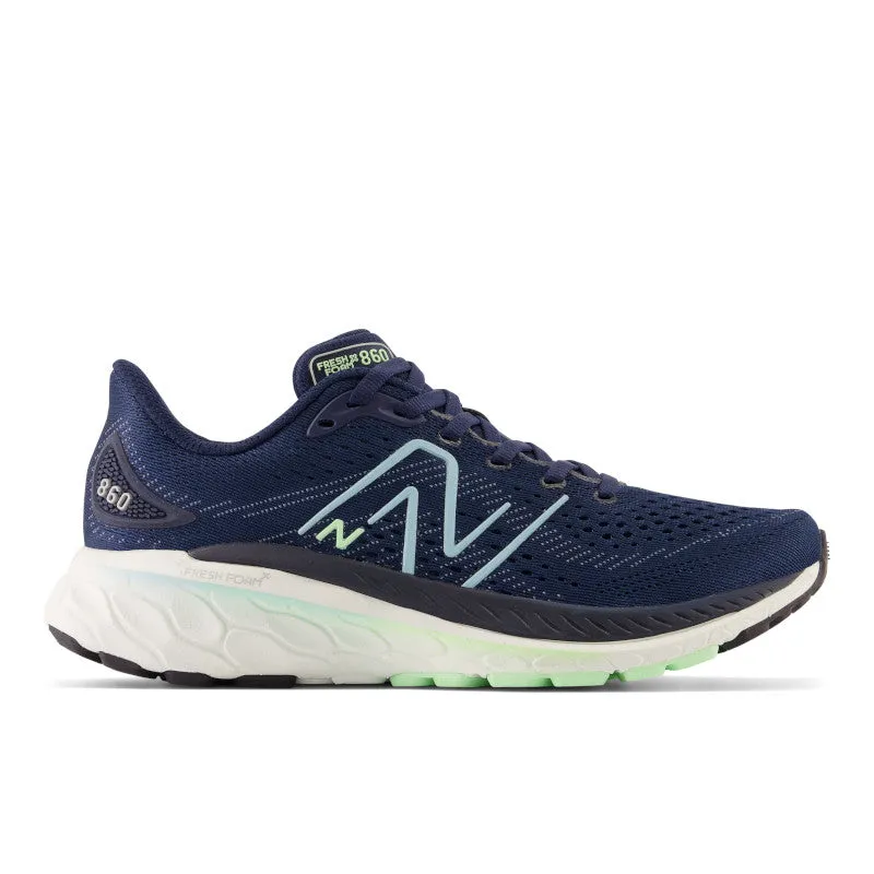 Fresh Foam X 860v13 - Navy with Bleach Blue and Green Aura - Women's