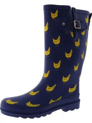 Funky Flock Womens Tall Pull On Rain Boots