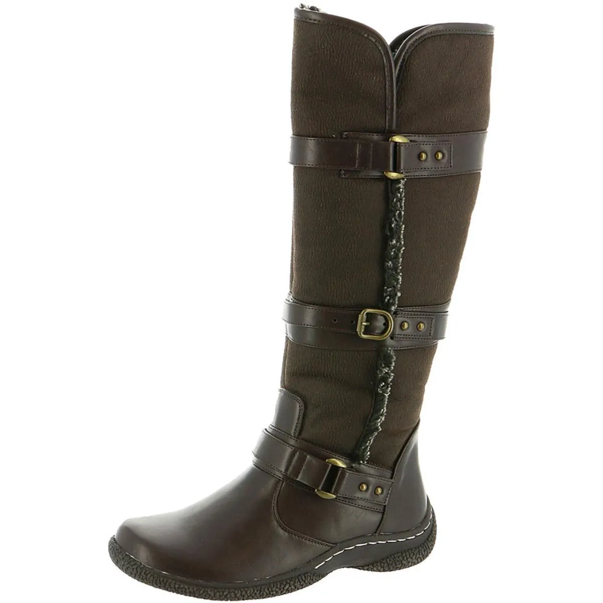 Gabrielle Womens Faux Fur Lined Mid Calf Winter Boots