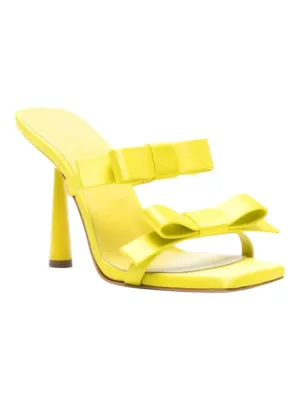 Galatine Satine Sandals In Lime