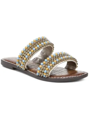 Galore  Womens Dressy Open Toe Slide Sandals