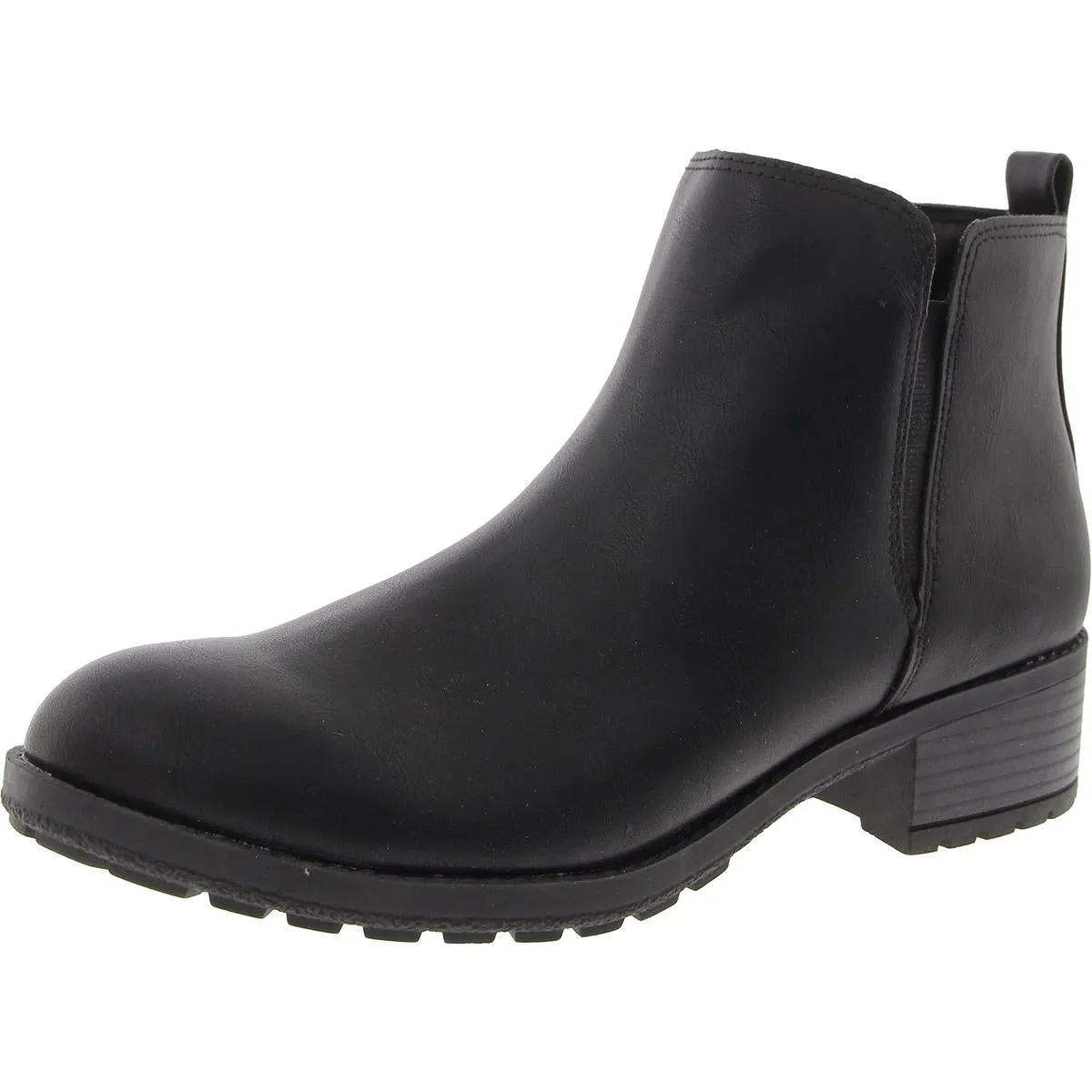 GARNERR Womens Stretch Faux Leather Ankle Boots
