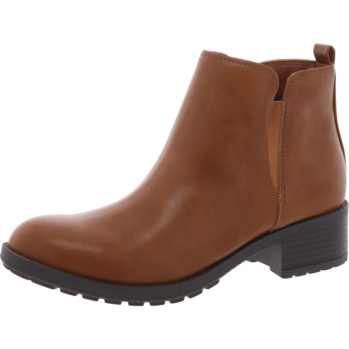 GARNERR Womens Stretch Faux Leather Ankle Boots