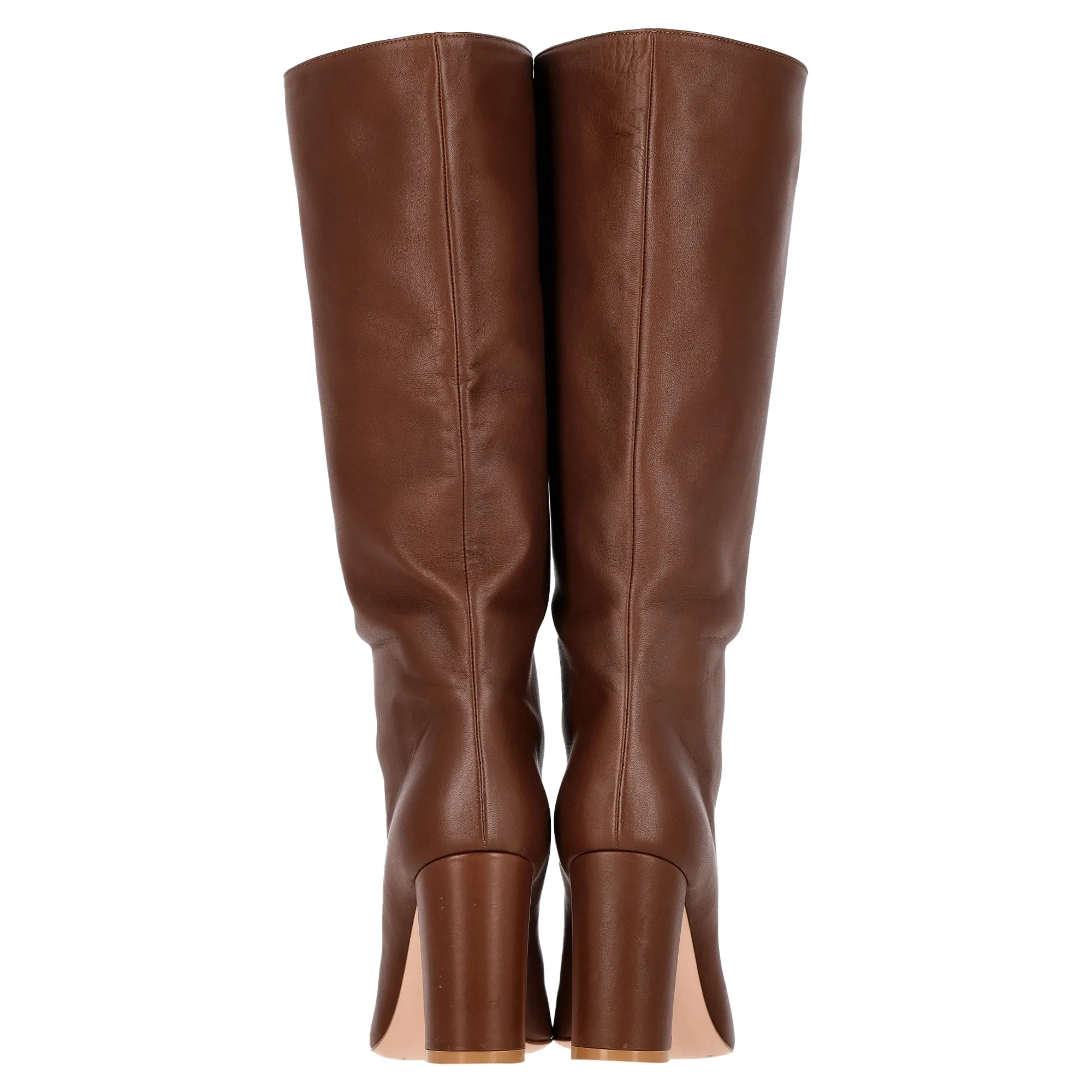 Gianvito Rossi Laura Knee High Boots in Brown Leather