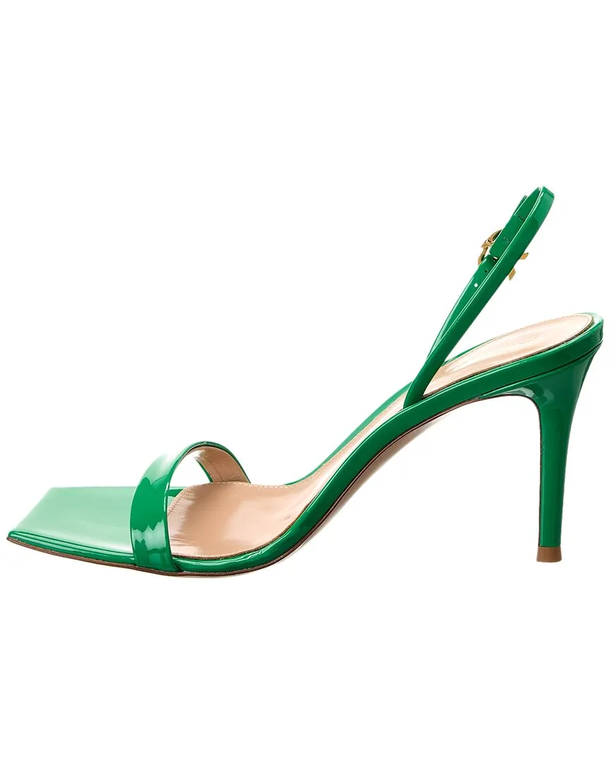 Gianvito Rossi Ribbon Stiletto 85 Patent Slingback Sandal