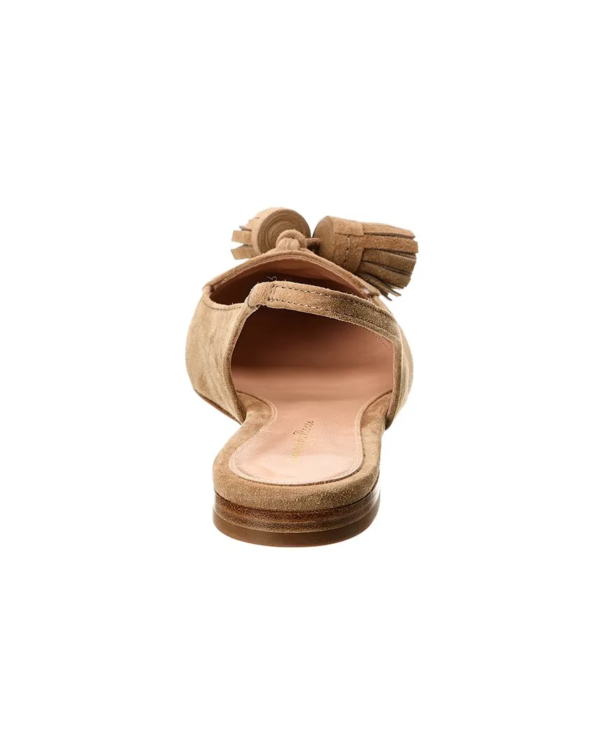 Gianvito Rossi Slingback Suede Flat
