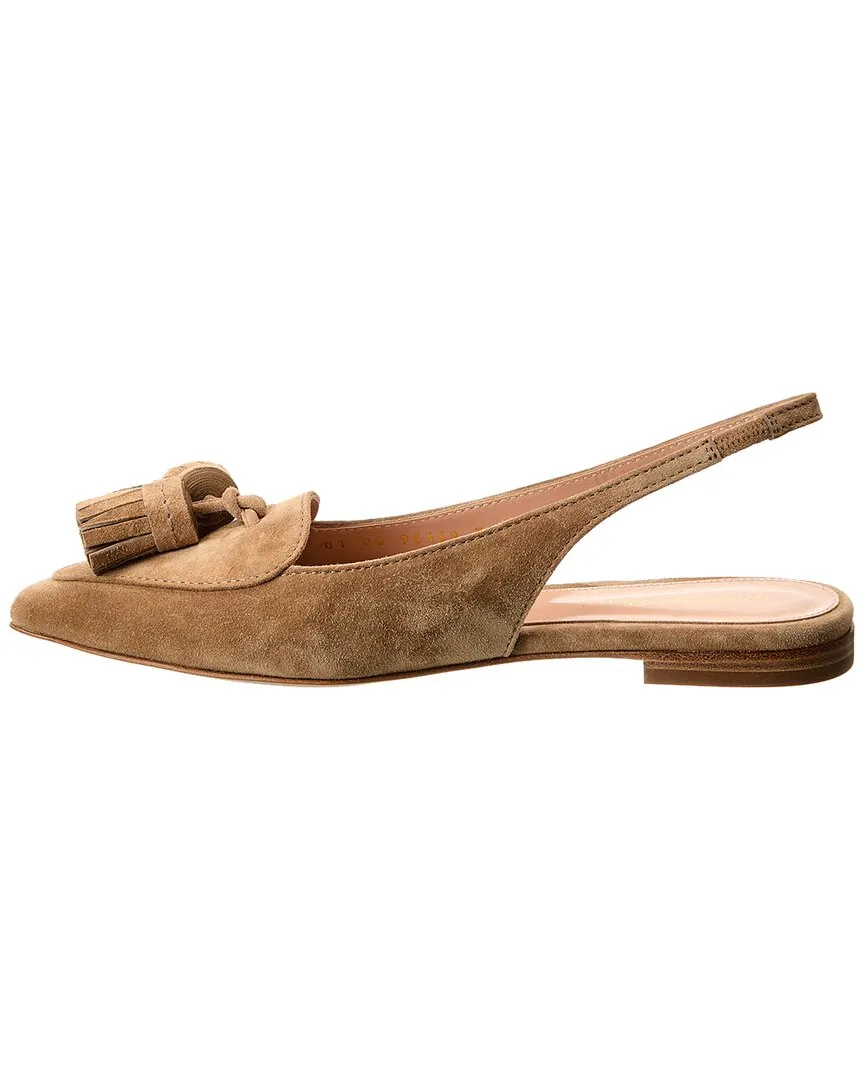 Gianvito Rossi Slingback Suede Flat