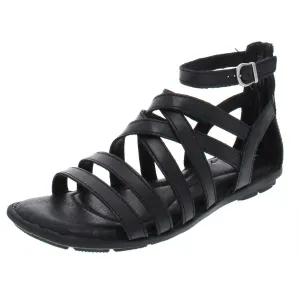 Giverny Womens Leather Strappy Flat Sandals