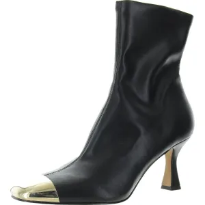 Glamor Womens Metallic Faux Leather Booties