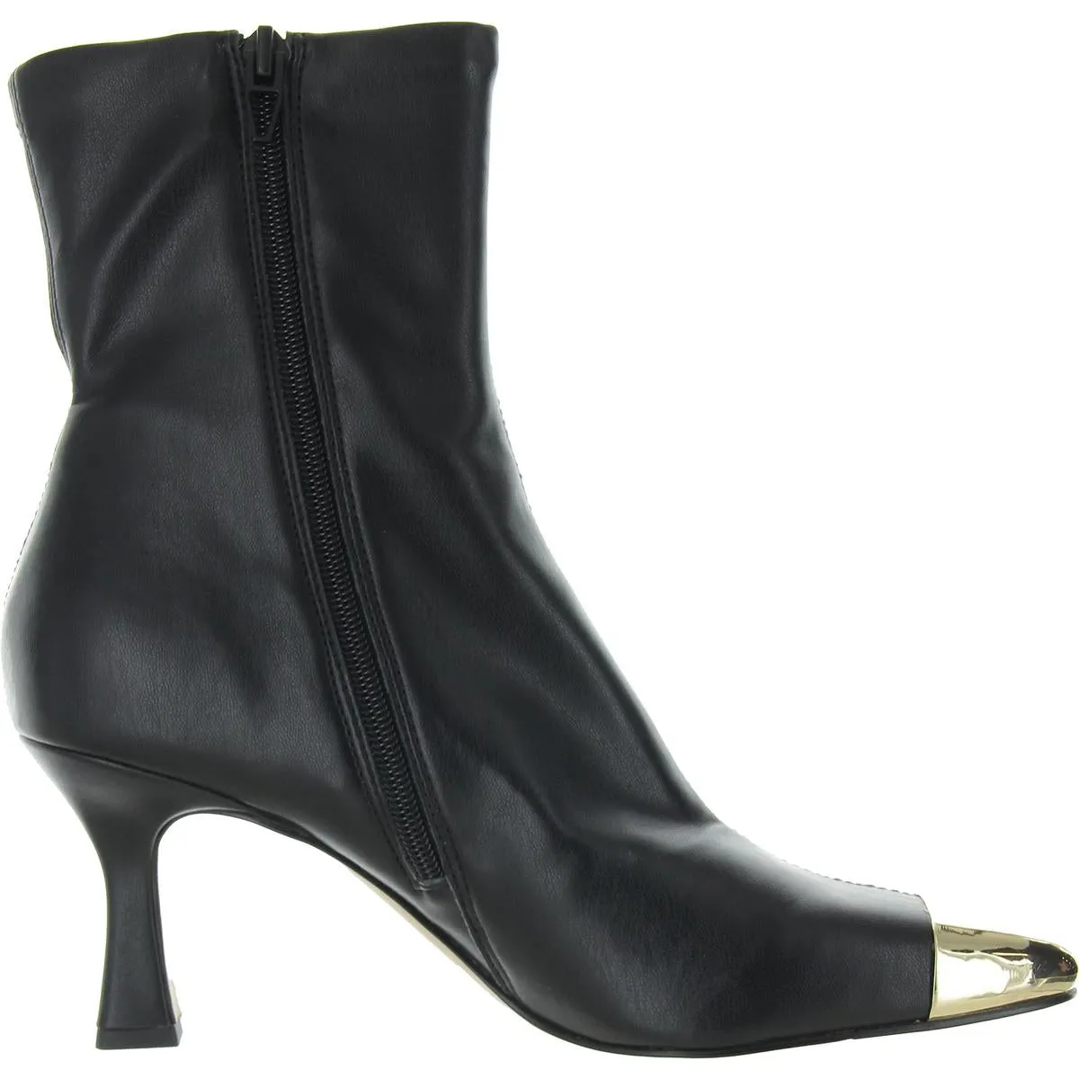Glamor Womens Metallic Faux Leather Booties