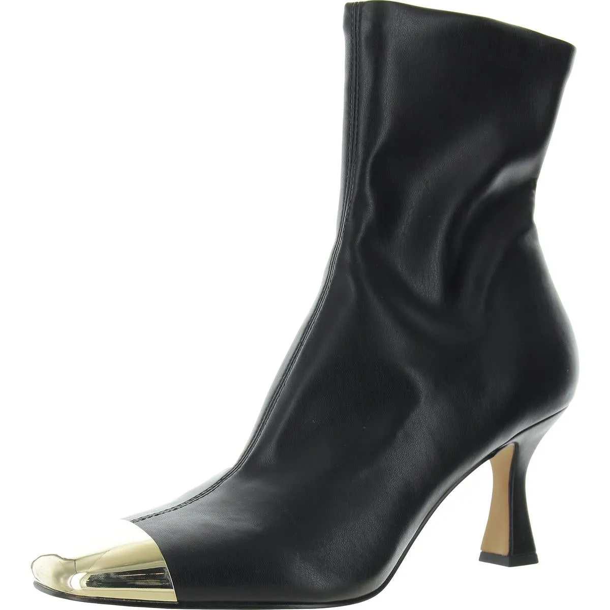 Glamor Womens Metallic Faux Leather Booties