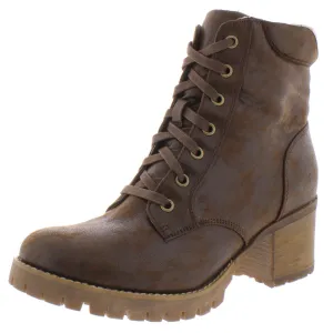 Glinda Womens Faux Leather Dressy Ankle Boots