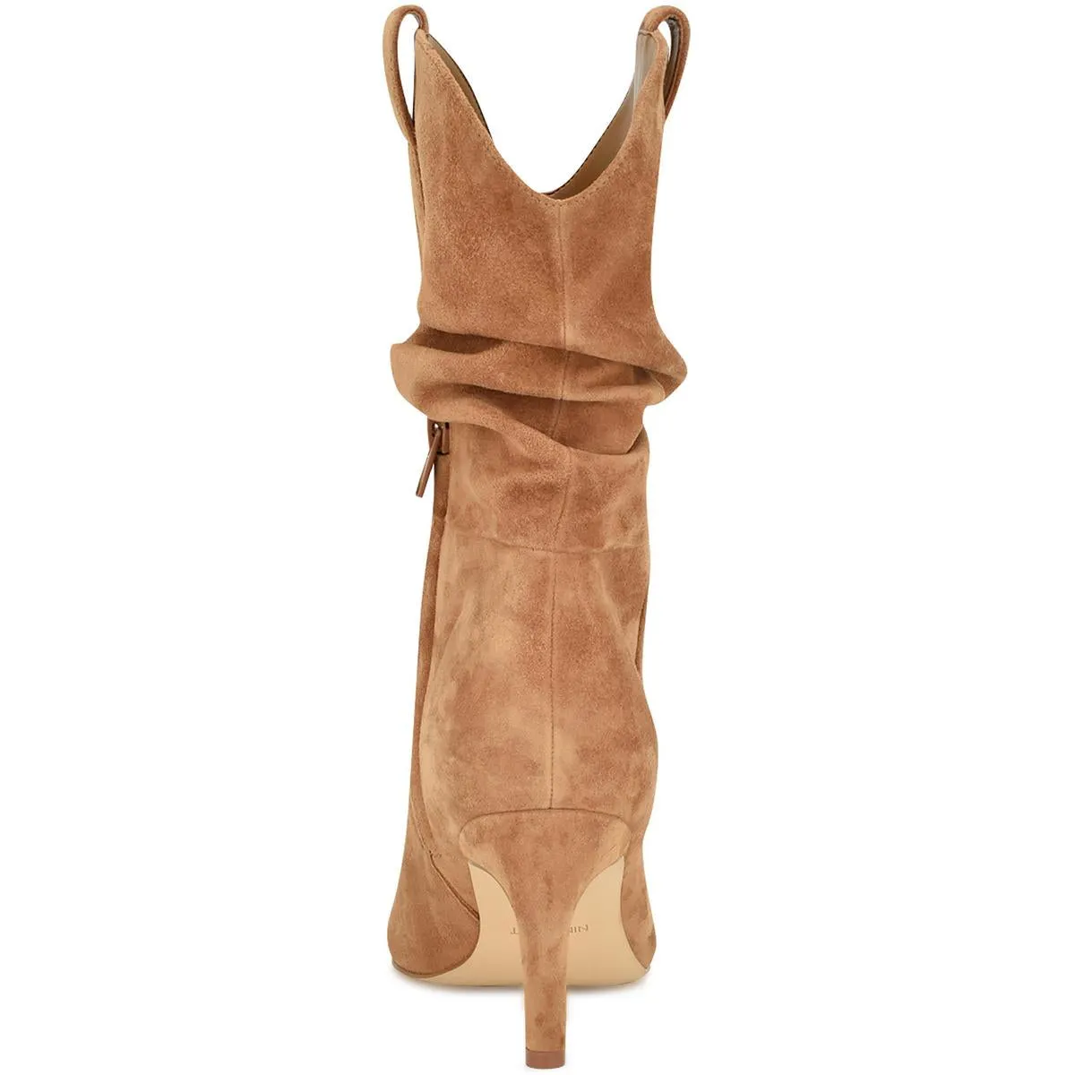 Gonda Womens Heels Faux Suede Mid-Calf Boots
