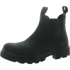 Grainer Womens Lugged Sole Leather Ankle Boots