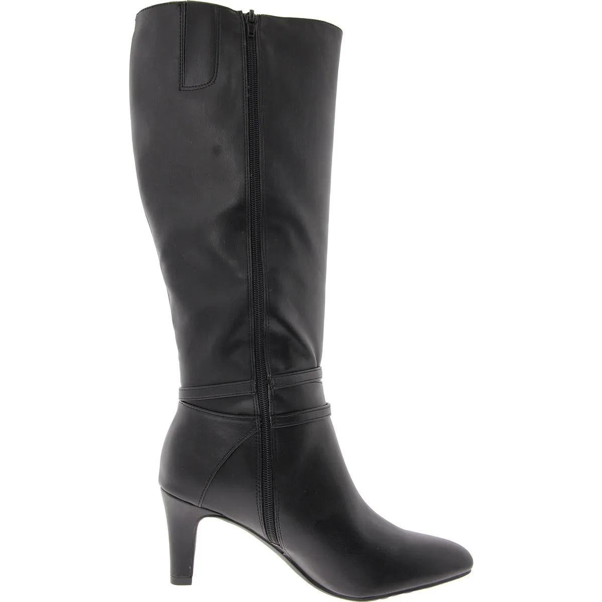 Guild  Womens Solid Faux Leather Knee-High Boots