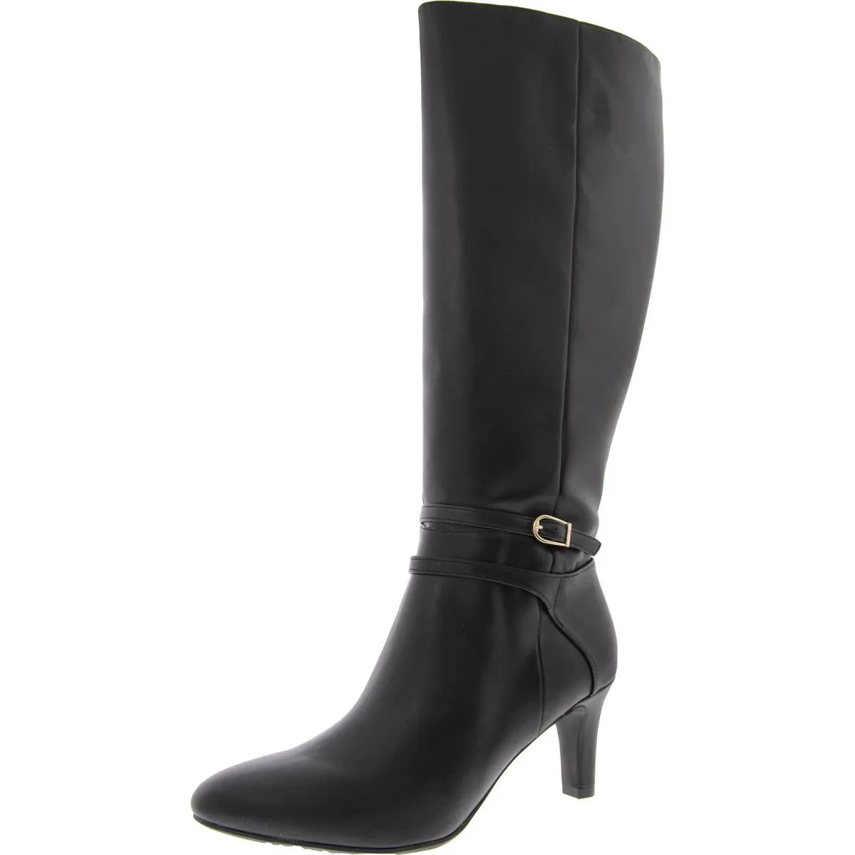 Guild  Womens Solid Faux Leather Knee-High Boots