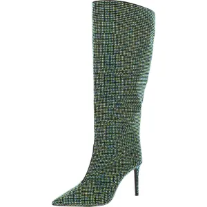 Havannah 2 Womens Faux Suede Rhinestone Knee-High Boots