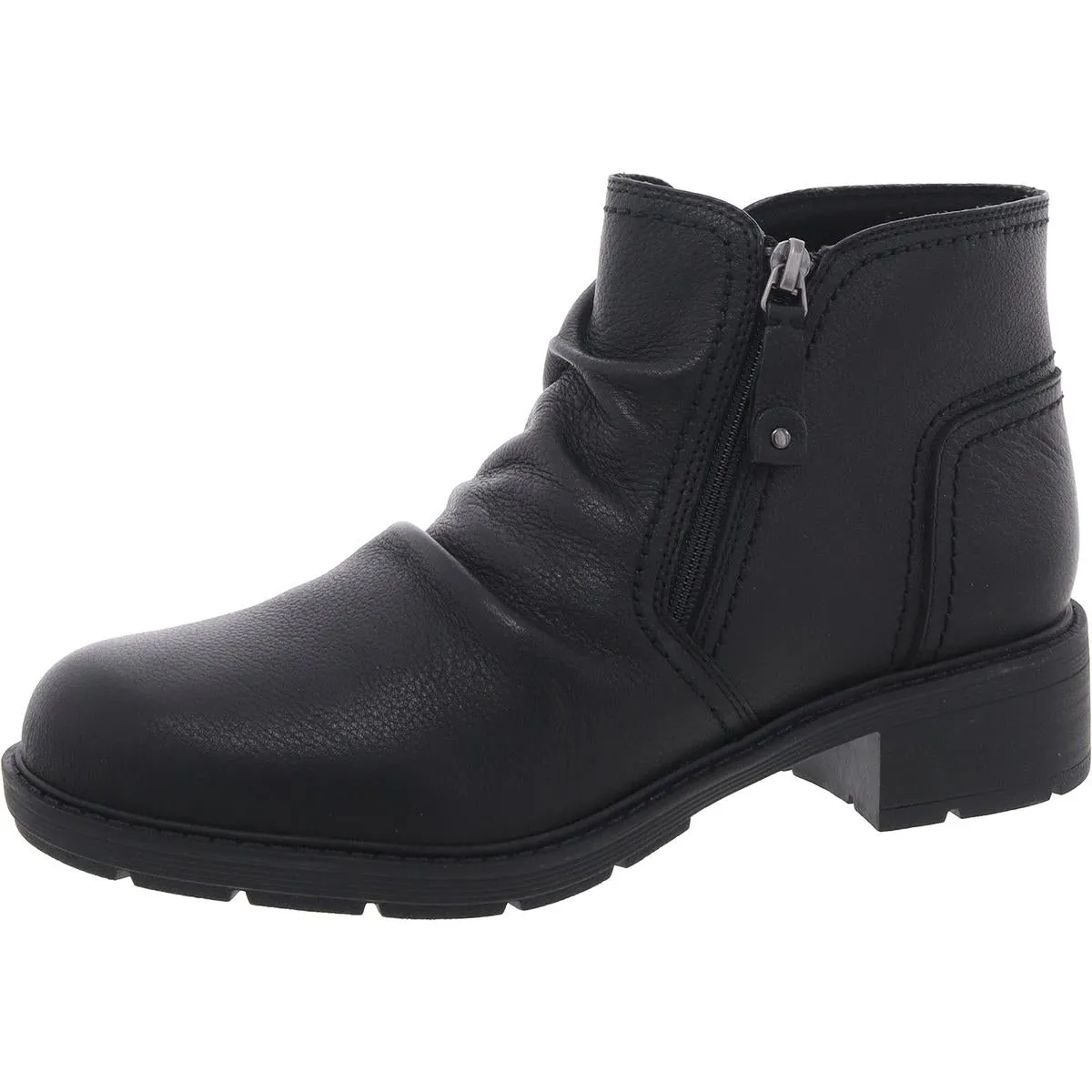 Hearth Dove Womens Zipper Leather Ankle Boots