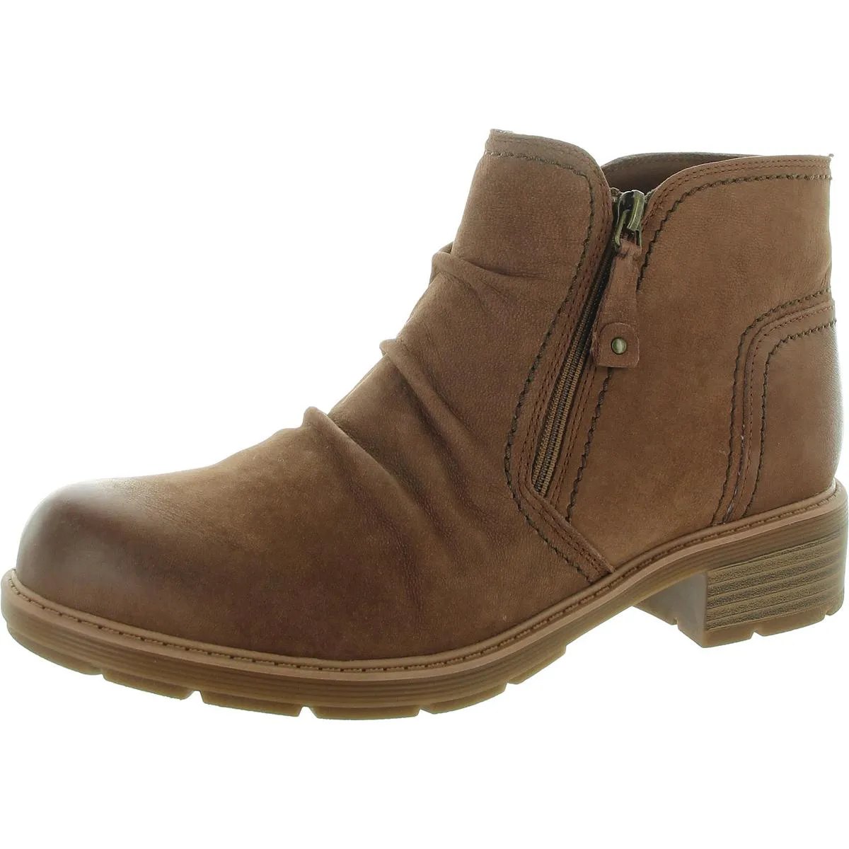Hearth Dove Womens Zipper Leather Ankle Boots